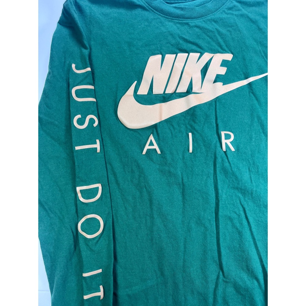 Nike Long Sleeve T-Shirt Mens Small Green Nike‎ Air Just Do It Graphic Tee - Picture 2 of 6